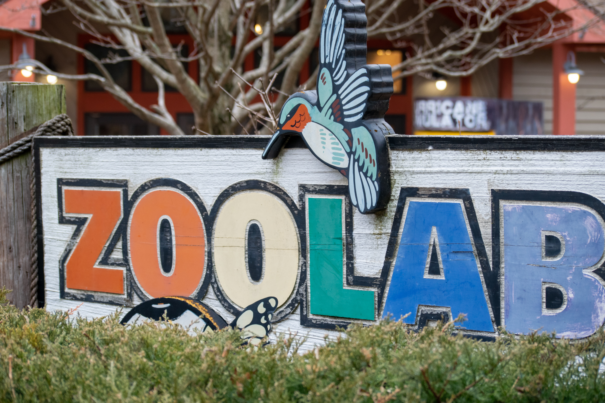 Sign for ZooLab at Miller Park Zoo